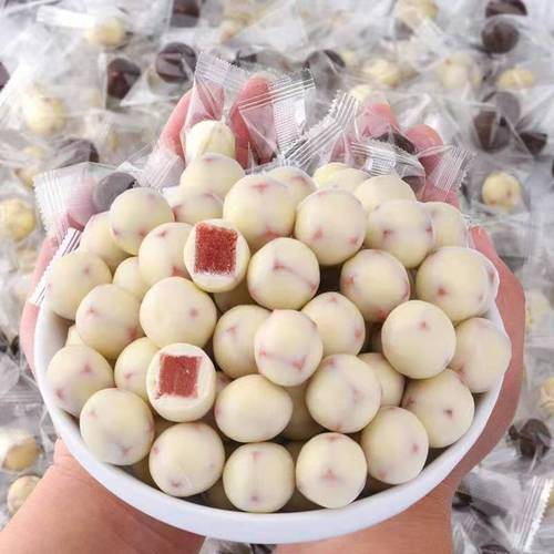 山楂球酸奶200g/袋网红零食特产奶零黑巧克力零食工厂代发包邮厂
